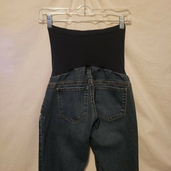 Indigo Blue Womens Size PS Blue  Solid Maternity Jeans - Picture 9 of 10